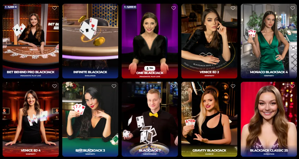 nyxbets casino live blackjack