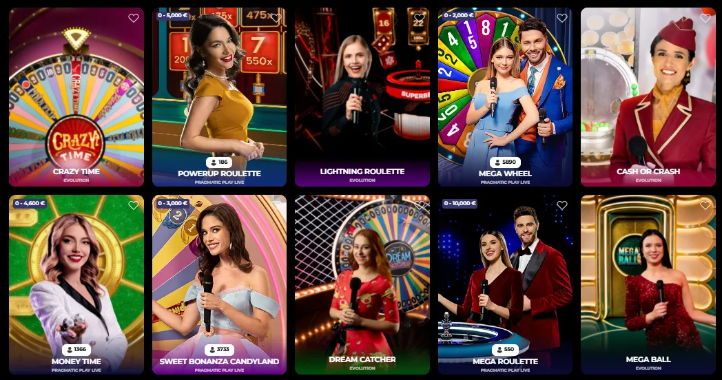 nyxbets casino live game shows