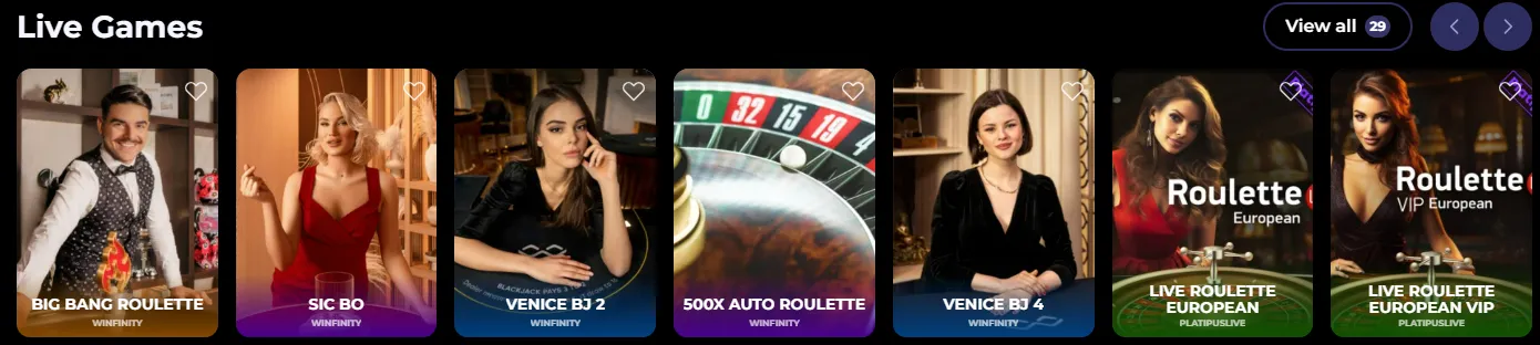 nyxbets casino live